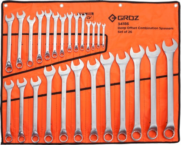 SPANNER GROZ COMB.SET 6-32MM 26PC 2668.16