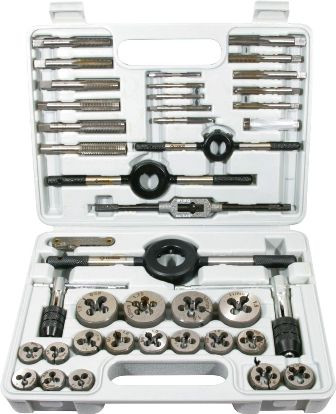 GROZ TAP & DIE SET C/STEEL 3-12mm ST-41M