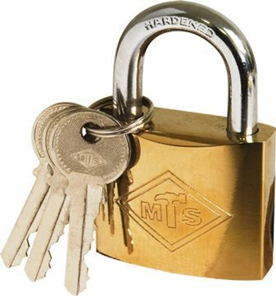 PADLOCK MTS BRASS/PL 50MM D/BLIST WZ362 111.99