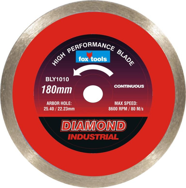 BLADE FOX DIAM CONTINUOUS TILE 180MM 121.76