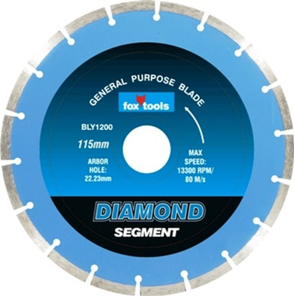 BLADE FOX DIAM SEG CONCRETE 115MM 34.31