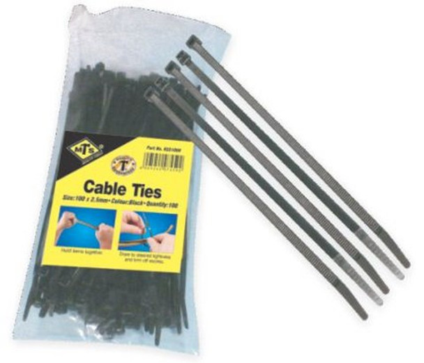 CABLETIE HT BLACK 104X2.5MM PK100 T18R 20.51