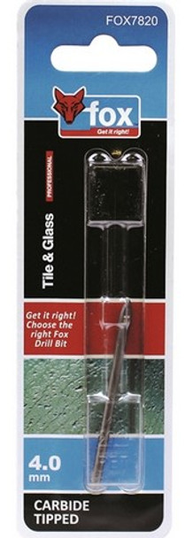 FOX DRILL BIT TILE & GLASS 4.0MM 10.25