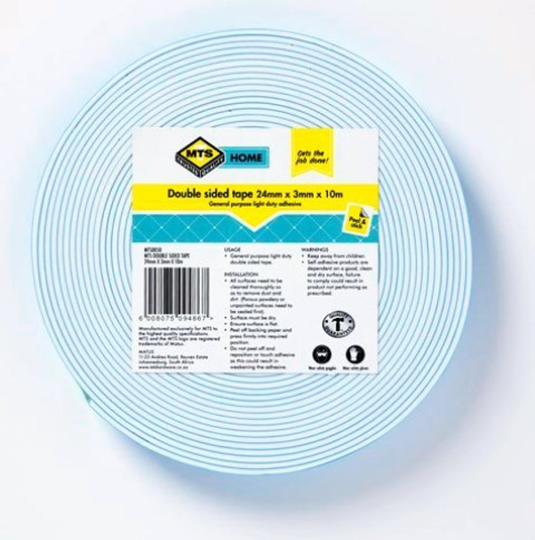 MTS HOME DOUBLE SIDED TAPE 24MMX3MMX10M 116.37
