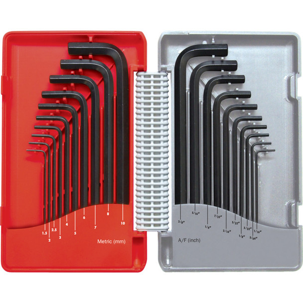 Kennedy Combination Long Arm B/Ptmm/A/F Hex Key Set 20-pce