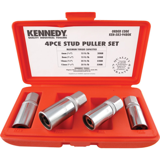 Kennedy 4Pc Stud Puller Set 6-12mm Kennedy 4Pc Stud Puller Set 6-12mm
