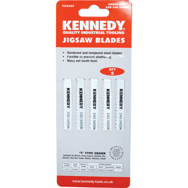 Kennedy Jigsaw Blades (Eqv. To Bosch T345Xf) Pkt-5