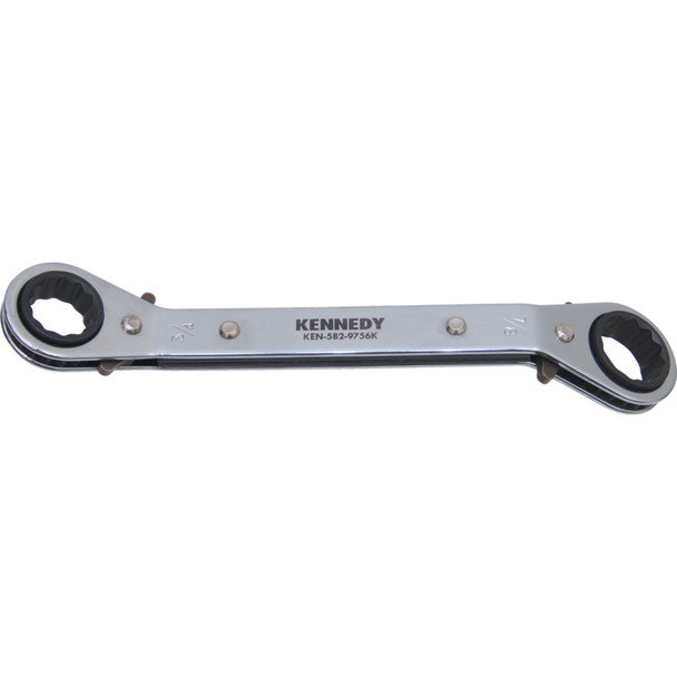 Kennedy 3/4"X7/8" Offset Ratchet Ring Spanner