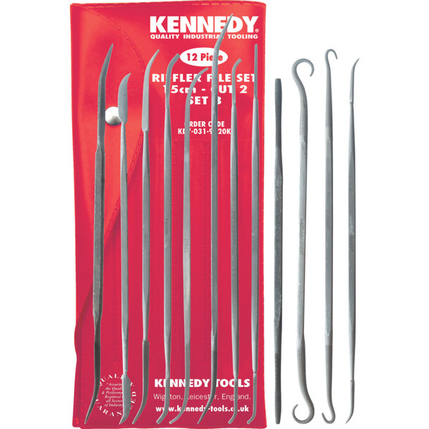 Kennedy Set-B 15cm Cut 2 Rifflerfile Set 12Pc
