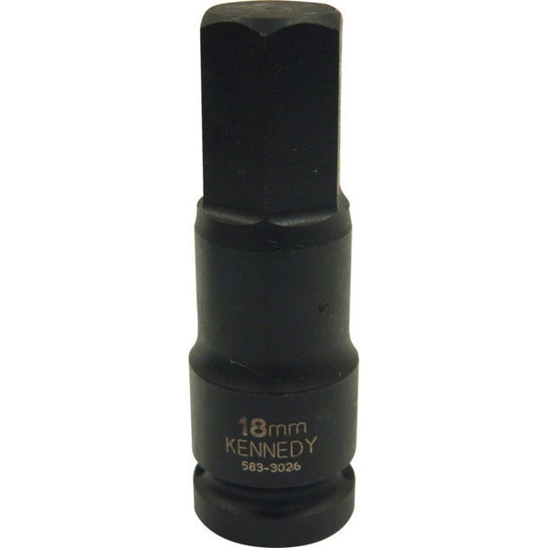 Kennedy 12mm HEX DRIVER IMPACT SOCKET1/2"SQUARE DRIVE