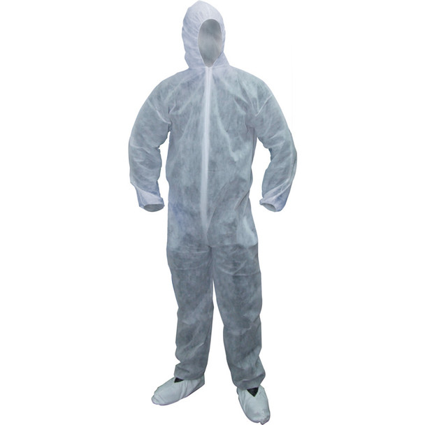 SITESAFE  DISPOSABLE COVERALL WHITE MEDIUM