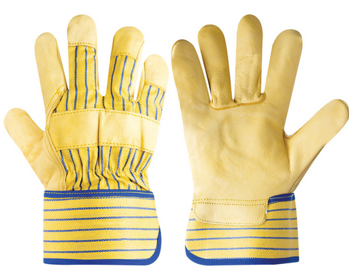 Halo Yellow Cowhide Riggers 2" Safety Cuffs Size-10