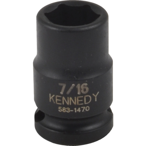 Kennedy 7/16" A/F Impact Socket 3/8" Square Drive - KEN5838668K