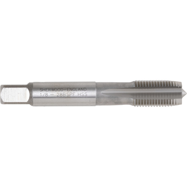 Sherwood 1/8"X28 BSPF HSSgt Straight Flute Second Tap