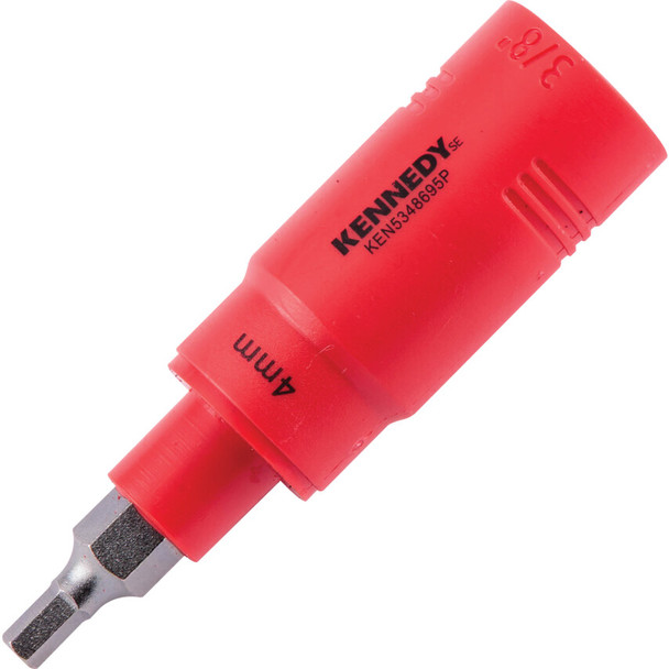 KENNEDY SE 4MM INSULATED  HEXAGONAL SOCKET3/8" SQ/DR - 1000 V