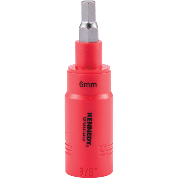 KENNEDY SE 6MM INSULATED  HEXAGONAL SOCKET3/8" SQ/DR - 1000 V