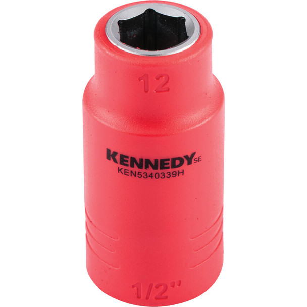 KENNEDY SE 1/2" Insulated Hexagon Sockets-12mm