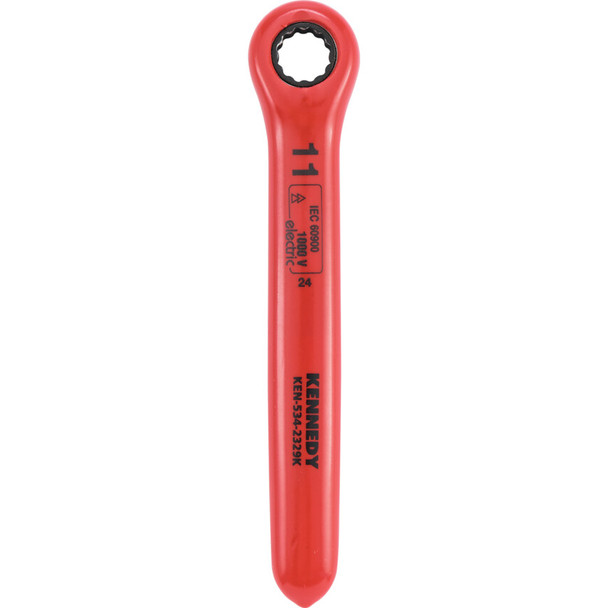 KENNEDY 11mm INSULATED RATCHET RING SPANNER DOUBLE TRIANGLE 1000 V