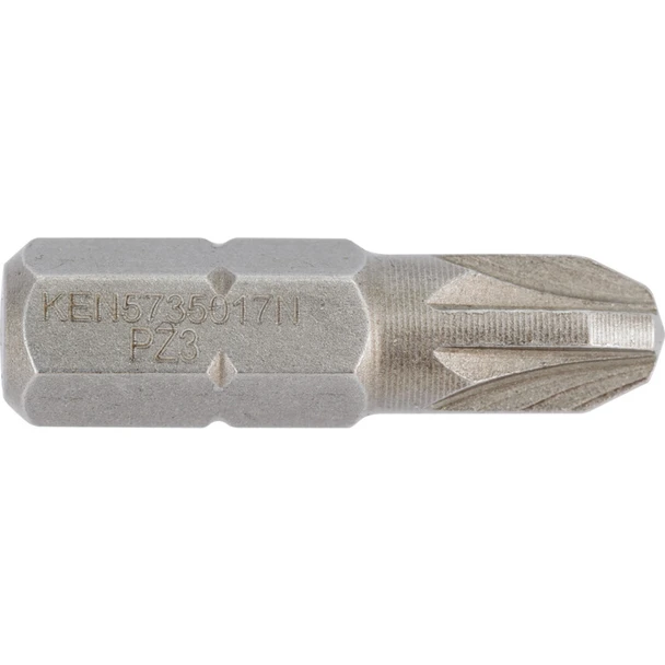 KENNEDY No.3x25mm POZIDRIVE SCREWDRIVER BIT 1/4" HEX