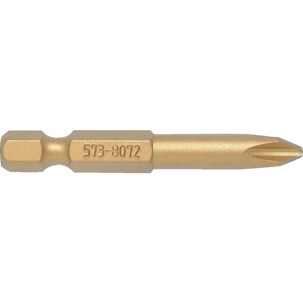 KENNEDY No.2 CR/PT TiN COATED SCREWDRIVER BIT 1/4" DIRECT DRIVE