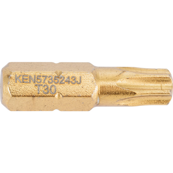 KENNEDY TX30 TORX TiN COATED SCREWDRIVER BIT 1/4" HEX STD