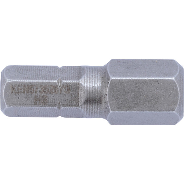 KENNEDY SPLINE No.8 1/4" HEX 25mm O/A