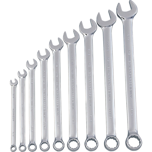 KENNEDYPRO 1/4"-3/4" PROF COMB WRENCH SET 9-PCE