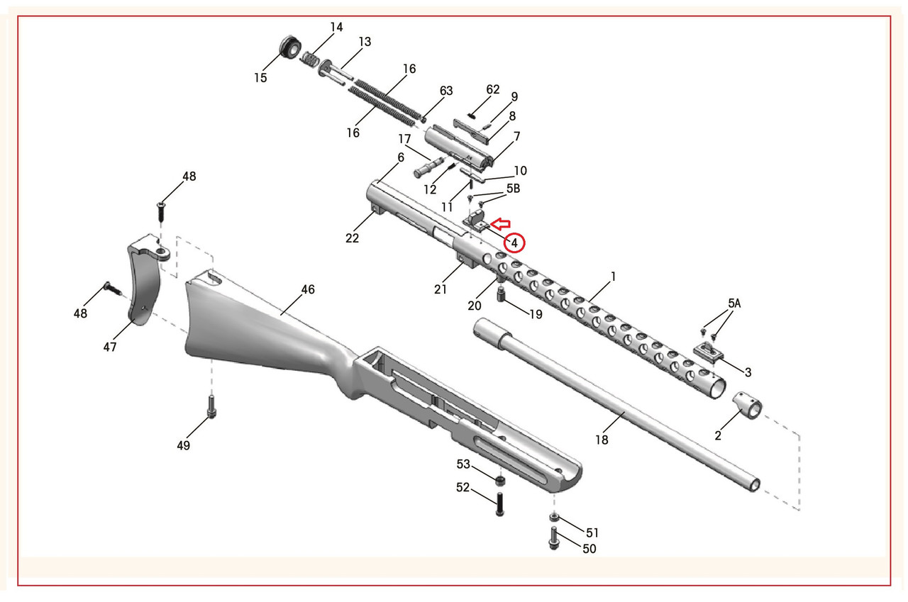 #4 PPS/50 Rear Sight with Base and Slide