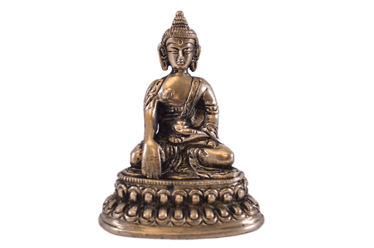 Informeer Wereldbol psychologie Medium Bronze Seated Buddha Statue Gb4C - Silver Sky Imports