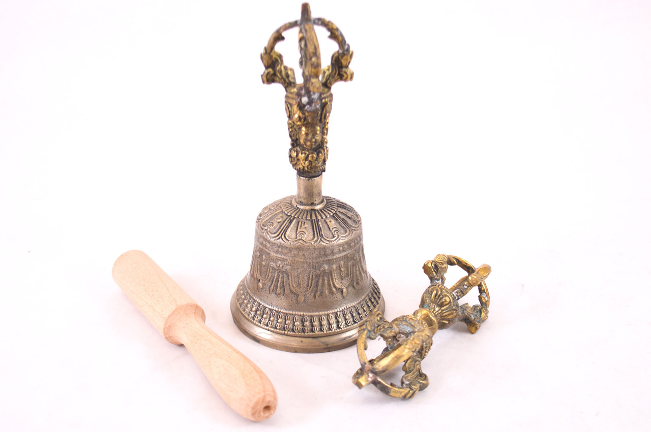 Tibetan Hand Bell / Meditation & Prayer Bells / Dorje / Vajra - Small