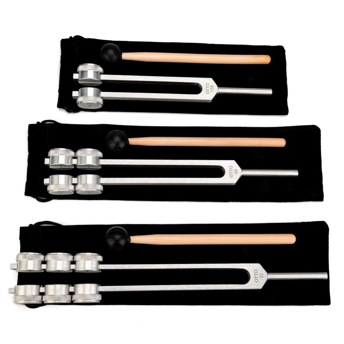 Zen Vibrational Therapy Forks Otto Series Weighted 3 Set Tuning Forks