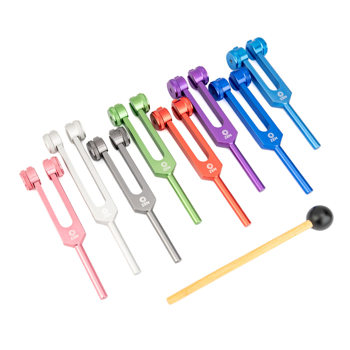 Zen Fibonacci Set of Eight Tuning Forks