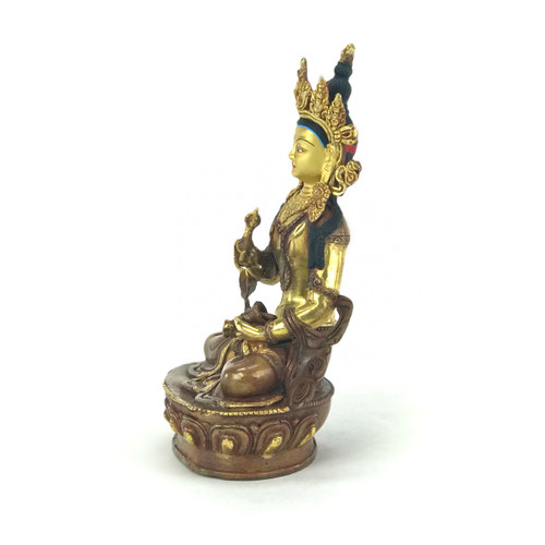 Stern Detailed Manjushri Copper Nepalese Statue #St128