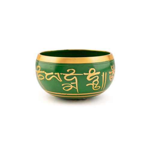 Green Cast Tibetan Singing Bowl 4" Green Cast Tibetan Singing Bowl 4"