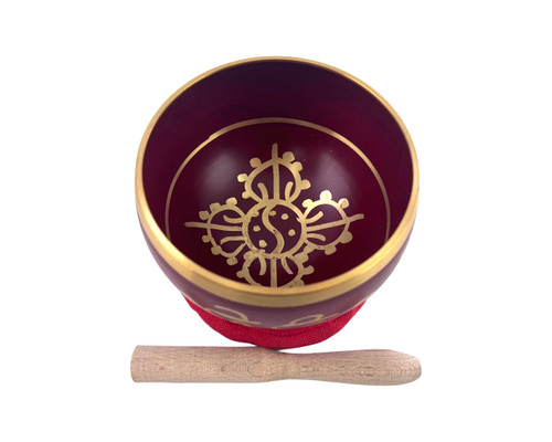 Red Cast Tibetan Singing Bowl 4.5"