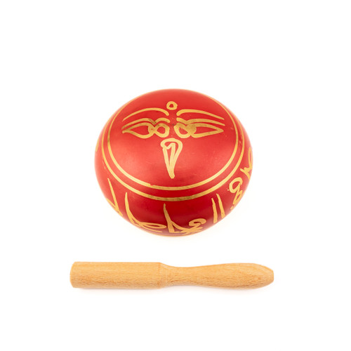 Red Cast Tibetan Singing Bowl 4"