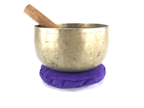 6.5" D#/C Note Antique Himalayan Singing Bowl #d9660118