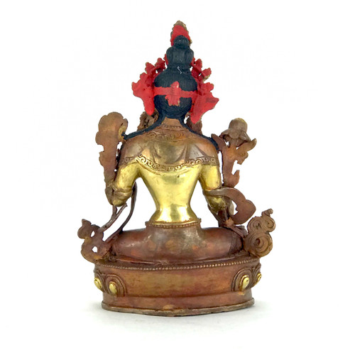 Gilded Gold/Bronze 9.5" Green Tara Nepalese Statue #st218