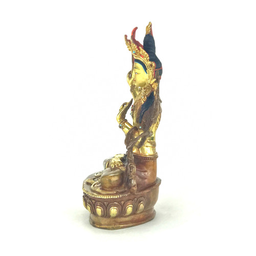 Gilded Gold/Bronze 8.5" Manjushri Nepalese Buddha Statue #st225