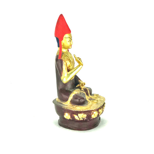 Gilded Gold/Bronze 7.5" Khedrubje Nepalese Buddha Statue #st237