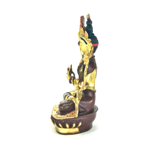 Gilded Gold/Bronze 8.5" Manjushri Nepalese Buddha Statue #st238