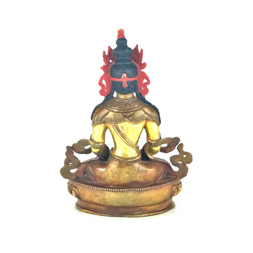 Gilded Gold/Bronze 8.5" Amitabha Nepalese Buddha Statue #st239
