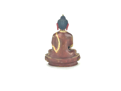 Gilded Gold/Bronze 8" Amitabha Nepalese Buddha Statue #st241