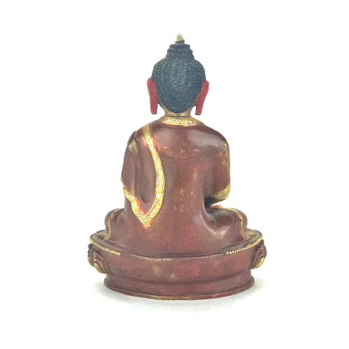 Gilded Gold/Bronze 8" Amitabha Nepalese Buddha Statue #st241
