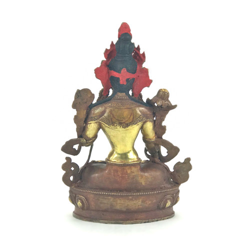 Gilded Gold/Bronze 9" White Tara Nepalese Statue #st258