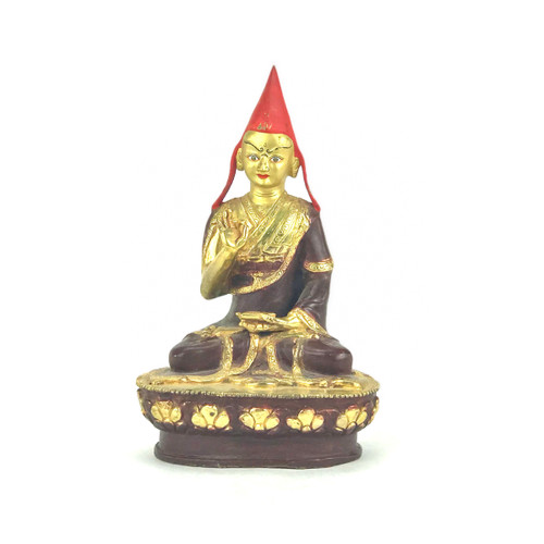 Gilded Gold/Bronze 7.5" Khedrubje Nepalese Buddha Statue #st267