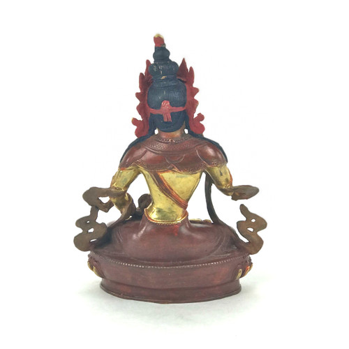 Gilded Gold/Bronze 8.5" Vajrasattva Nepalese Buddha Statue #st282