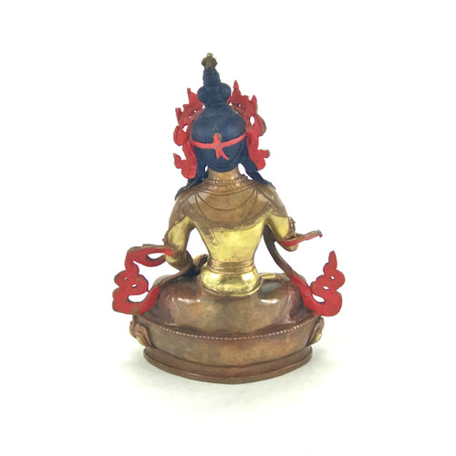 Gilded Gold/Bronze 8.5" Vajrasattva Nepalese Buddha Statue #st287
