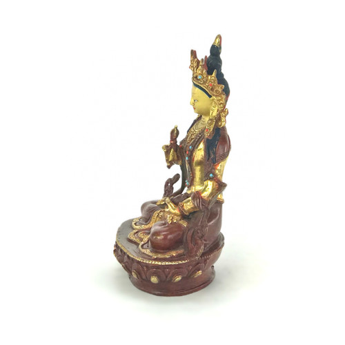 Gilded Gold/Bronze 8" Vajrasattva Nepalese Buddha Statue #st124