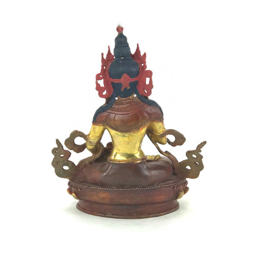 Gilded Gold/Bronze 8.5" Vajrasattva Nepalese Buddha Statue #st123